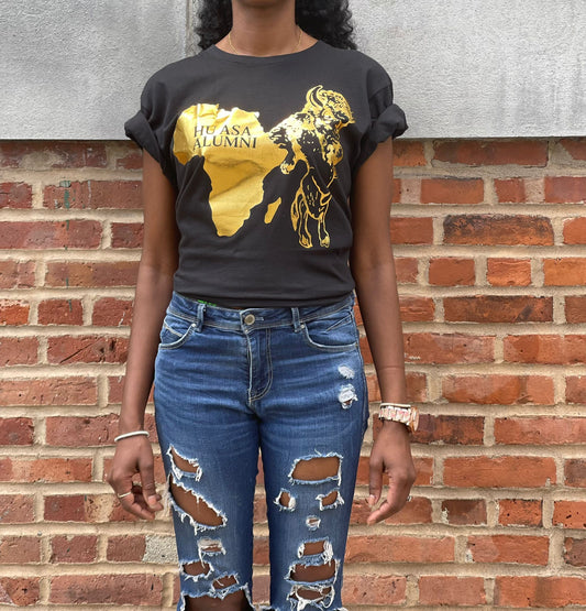 Black and Gold Short Sleve T-Shirt